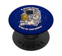 UN BUON LIBRO È FUORI DA QUESTO MONDO Astronauta Space Reads Meme PopSockets PopGrip Adesivo