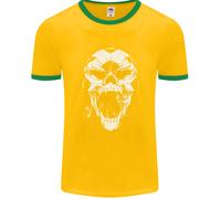 Un Calcio Teschio Footy Calcio Uomo Ringer Fotl