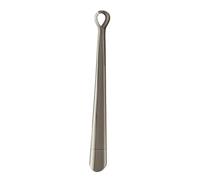 Un calzascarpe con manico corto e bordi lisci, un ottimo strumento for i bambini for imparare a mettere le scarpe, con un