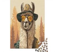 Un Cammello con Cappello da Ranger e Occhiali da SolePuzzle 1000 Pezzi Per Adulti, Giochi EduGattoivi70x50cm/1000pcs