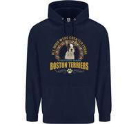 Un Cane Boston Terrier Uomo Felpa