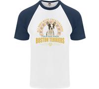 Un Cane Boston Terrier Uomo S/S Baseball T-Shirt