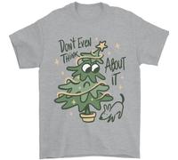 Un Cane Che Fa Pipì Su Un Albero Di Natale Divertente Uomo T-Shirt 100% Cotone