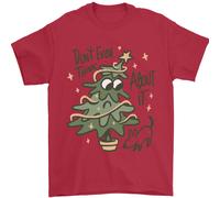 Un Cane Che Fa Pipì Su Un Albero Di Natale Divertente Uomo T-Shirt 100% Cotone