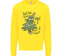 Un Cane Che Fa Pipì Su Un Albero Di Natale Xmas Divertente Felpa Per Bambini