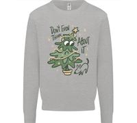 Un Cane Che Fa Pipì Su Un Albero Di Natale Xmas Divertente Felpa Per Bambini