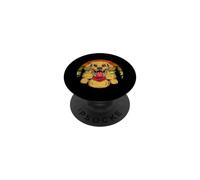 Un cane divertente mostra il dito medio PopSockets PopGrip Adesivo