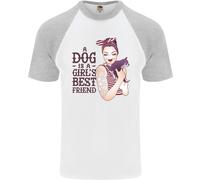 Un Cane È Il Miglior Amico Di Una Ragazza Maglietta Baseball S/S Chihuahua Uomo