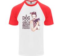 Un Cane È Il Miglior Amico Di Una Ragazza Maglietta Baseball S/S Chihuahua Uomo