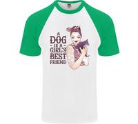Un Cane È Il Miglior Amico Di Una Ragazza Maglietta Baseball S/S Chihuahua Uomo
