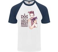 Un Cane È Un Ragazze Migliore Amico Chihuahua Uomo S/S Baseball T-Shirt