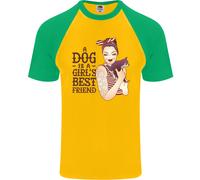 Un Cane È Un Ragazze Migliore Amico Chihuahua Uomo S/S Baseball T-Shirt