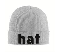 Un Cappello Che Dice 'Cappello' Caldo Berretto Lavorato a Maglia Hip Hop Bonnet Hat Autunno Inverno Berretti all'aperto Cappelli per Adulti Unisex