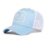 Un cappello da baseball alla moda da uomo con design ricamo viso sorridente, regolabile per protezione solare all"aperto e come cappello da tempo libero adatto per viaggiare in primavera e autunno, tu