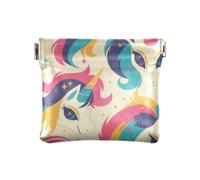 Un Carino Del Fumetto Bianco Unicorni Moda Donna Piccola Borsa Cambiamento In Pelle Comodo Card Organizzatori Chiave per Le Donne monedero para Hombre