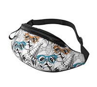 Un carlino con gli occhiali Borsa a tracolla Runner Piccolo Corsa Sport Sottile Alla moda Per Jogging Escursionismo Donna