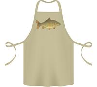 Un Carpa Pesce Pesca Pescatore Cotone Grembiule 100% Biologico
