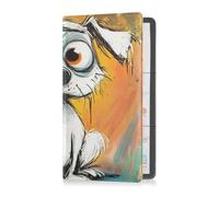 Un cartone animato cane in pelle PU Registrazione e assicurazione Card Holder Glove Box Organizzare il veicolo Glove Box per ID, patente di guida, chiavi di contatto carte informazioni