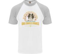 Un Cavalier King Charles Spaniel Cane Uomo S/S Baseball T-Shirt