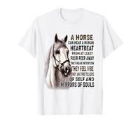 Un Cavallo può Sentire Un Battito Cardiaco Umano Horses Mirrors of Soul Maglietta