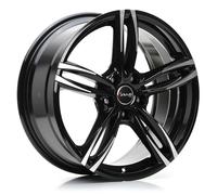 UN CERCHIO IN LEGA AF15 18x8 5x112 Et.30 Cb.66,5 BLACK POLISHED