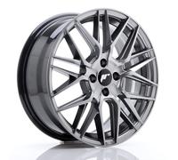 Un Cerchio in Lega JR JR28 17x7 ET40 4x100 Nero Chiaro Brunito Lucido