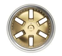 UN cerchio in lega Y1 AXXIONAXXION 11.0x21 5/112 ET 32 Oro lucido con bordo
