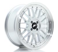 Un cerchio JR JR23 17x8 ET35 4x100 Hyper Silver con bordo lavorato
