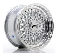 Un cerchio JR JR9 15x8 ET20 4x100/108 Argento con bordo lavorato e