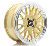 Un cerchio JR Wheels JR23 16x7 ET20 4x100 Oro con bordo lavorato