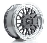 Un cerchio JR Wheels JR23 16x8 ET20-45 4H BLANK Grigio iper w/ Labbro lavorato