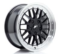 Un cerchio JR Wheels JR23 17x8 ET35 5x100 Nero lucido con bordo lavorato