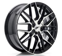 Cerchio in Lega Japan Racing JR28 17x7 ET40 4x100 Nero Lucido Fronte Spazzolato
