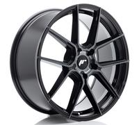 Un cerchio JR Wheels JR30 20x8 ET20-40 5H BLANK Nero lavorato w/ Faccia