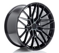 Un cerchio JR Wheels JR38 20x10 ET20-48 5H BLANK Nero lavorato w/ Faccia