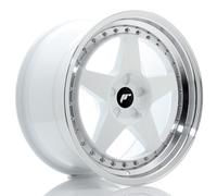Un cerchio JR Wheels JR6 18x9,5 ET20-40 5H Bianco CUSTOM w/ Labbro lavorato