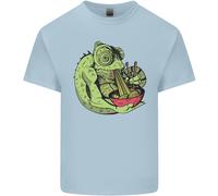 Un Chameleon che Mangia Ramen Uomo Cotone T-Shirt