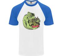 Un Chameleon che Mangia Ramen Uomo S/S Baseball T-Shirt