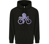 Un Ciclismo Octopus Divertente Ciclisti Bicicletta Bambini Felpa con Cappuccio