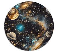 Un cielo pieno di galassie 1000 Pezzi Rotonda Puzzle Universe per Adulti e Bambini, Decompressione E Regalo Puzzle Educativo, Regali Difficile E Impossibile, 1000 pezzi (67.5x67.5cm)