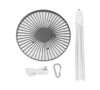 Un Circolatore d'aria compatto ed efficiente per la tua prossima avventura dotato di una batteria agli ioni di litio ad alta capacità e di una sorgente di illuminazione integrata (B)