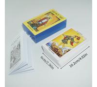 Un classico mazzo di Tarocchi Rider-Waite in spagnolo e inglese, di dimensioni portatili, include 78 carte e un manuale guida in entrambe le lingue, rendendolo l'ideale per gli appassionati di tarocch