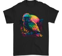Un Colorato Pappagallo Uomo T-Shirt 100% IN Cotone