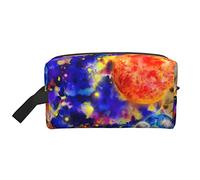 Un colorato pianeta da viaggio, organizer per cosmetici, grande capacità, borse cosmetiche portatili per donne e ragazze