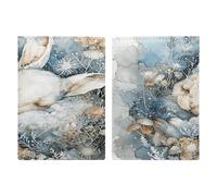 Un coniglio addormentato porta passaporto ultra sottile in pelle PU organizer per documenti da viaggio compatto premium internazionale per passaporto americano copertura per donne uomini