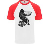 Un Corvo Che Legge Un Libro Letteratura Uomo T-Shirt Baseball A Maniche Corte