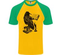 Un Corvo Che Legge Un Libro Letteratura Uomo T-Shirt Baseball A Maniche Corte