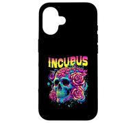 Un Corvo Sinistra Teschio Mattina E Fiore Incubus Vista Halloween Custodia per iPhone 16