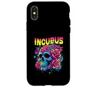Un Corvo Sinistra Teschio Mattina E Fiore Incubus Vista Halloween Custodia per iPhone X/XS