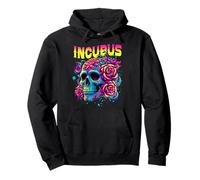 Un Corvo Sinistra Teschio Mattina E Fiore Incubus Vista Halloween Felpa con Cappuccio